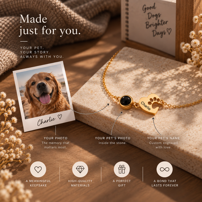 EverPaw™ | Pet Name & Photo Bracelet